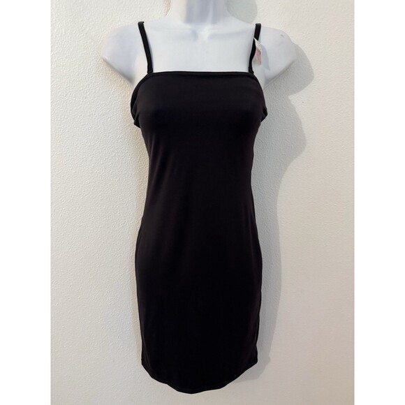Vassarette Slip Dress Womens L Chemise Stretch Shapewear Bodycon New Black - Picture 1 of 10